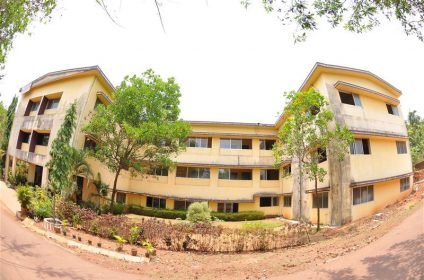 The front view of City College of Nursing, Mangalore, showcasing its impressive architecture and welcoming entrance.