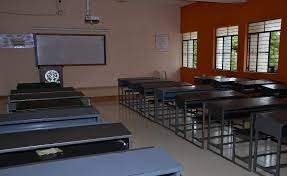 A desk at Vijayanagar College of Nursing.