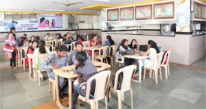 Students studying in the library at East West College of Nursing
