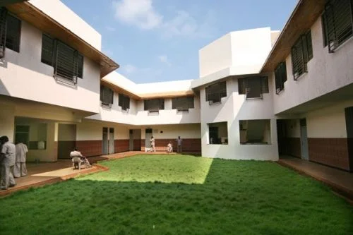 Modern building of Abhaya College of Nursing Bangalore.