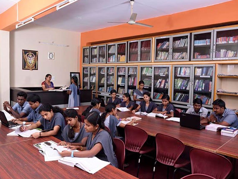 Students at Sri Venkateshwara College of Nursing Bangalore learning in a classroom.